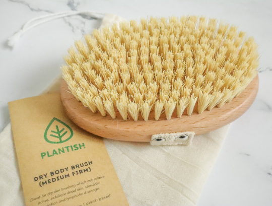 Plantish Future Beauty and Bathroom Dry Body Brush (medium-firm) Top View
