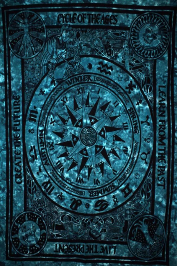 Deep Blue Cycle Of The Ages Tapestry