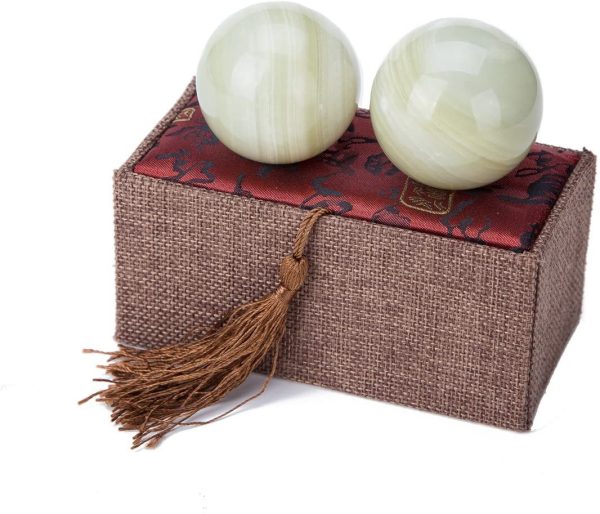 Afghan Jade Chinese Baoding Balls Small Home Decor Accents for Shelf | Wild Lotus® | @wildlotusbrand