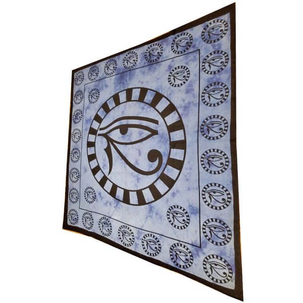 Blue Left Eye of Horus Symbol Cotton Tapestry Wall Hanging | Wild Lotus® | @wildlotusbrand