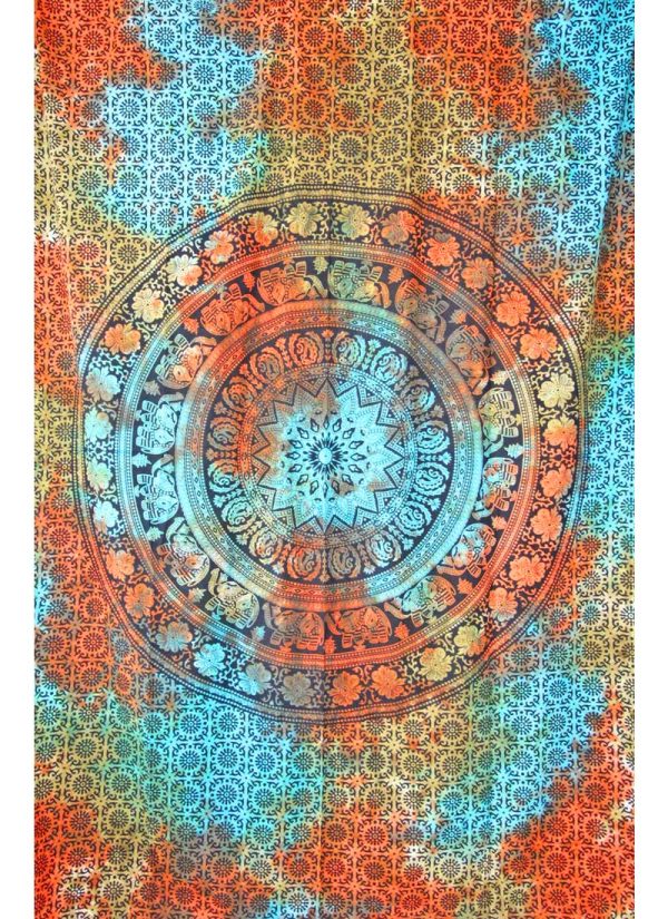 Elephant Mandala Chakra Star Tie Dye Tapestry | Wild Lotus® | @wildlotusbrand