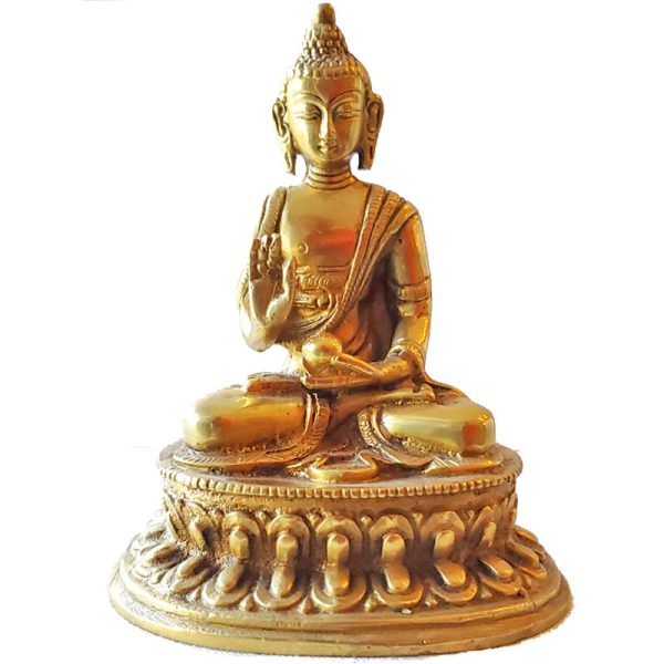 Medium Buddha Brass Statue | Wild Lotus® | @wildlotusbrand | wildlotusbrand.com